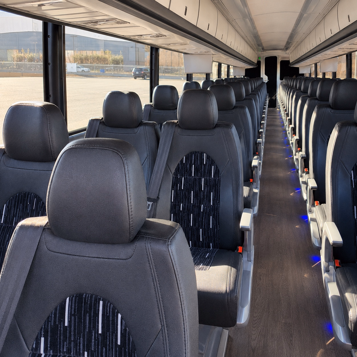 choose a bus for veterans group transportation to ceremonies and events