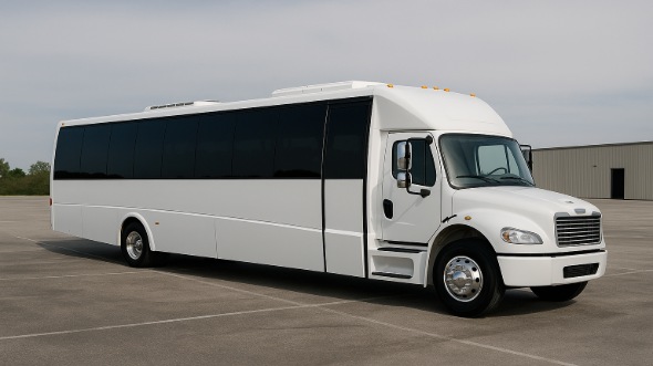 Exterior of Charter Bus Company Haltom City's 25 Passenger Mini bus in Haltom City