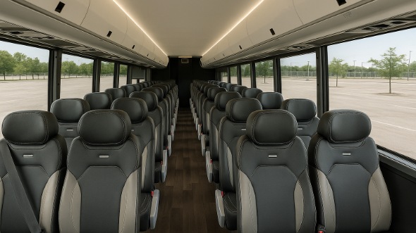 Interior of Charter Bus Company Haltom City's 28 Passenger Mini bus in Haltom City