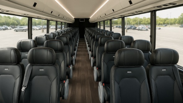 Interior of Charter Bus Company Haltom City's 35 Passenger Minibus in Haltom City