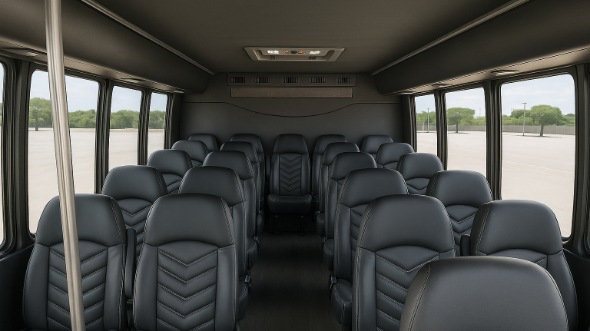 haltom city 15 passenger minibus inside
