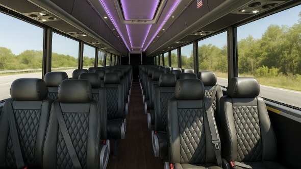 haltom city 18 passenger minibus inside