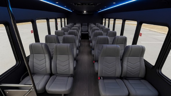 haltom city 20 passenger minibus inside