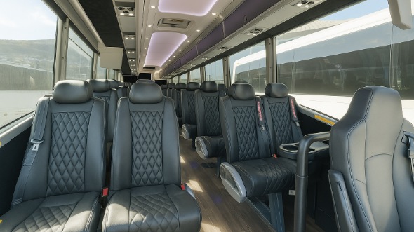 haltom city 30 passenger minibus inside