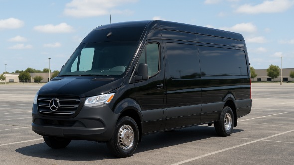 Exterior of Charter Bus Company Haltom City's Sprinter Van Rental With Driver in Haltom City